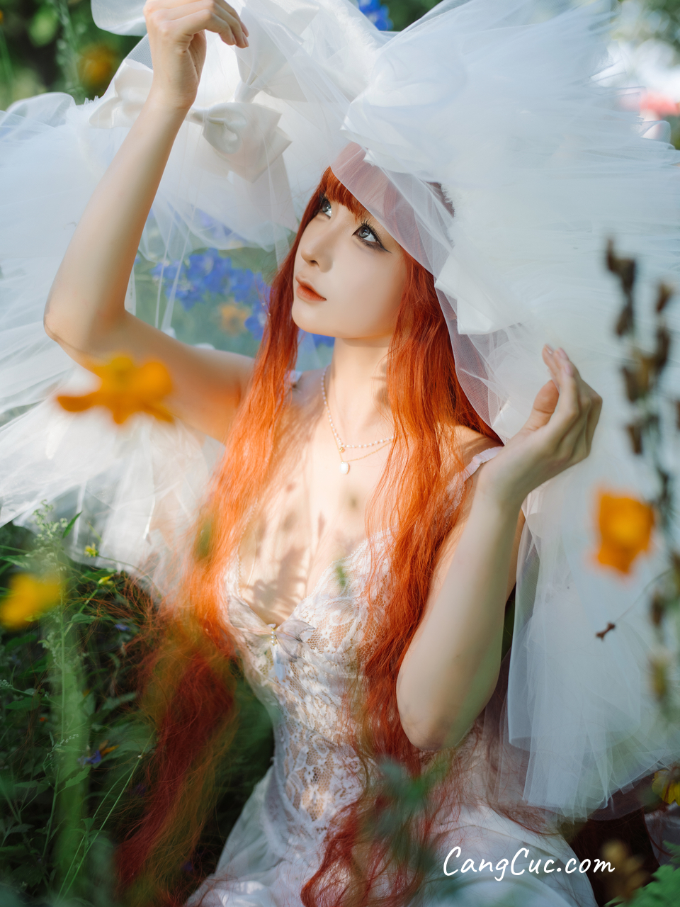 Coser@蠢沫沫 (chunmomo) – 花丛婚纱